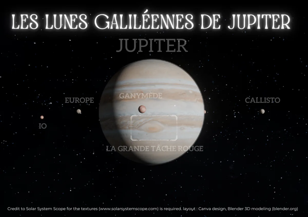 Jupiter et ses lunes galiléennes